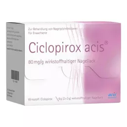 CICLOPIROX acis 80 mg/g lak na nehty obsahující účinnou látku, 6 g