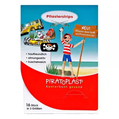 PIRATOPLAST Chlapecké sádrové pásky 3 velikosti, 16 ks