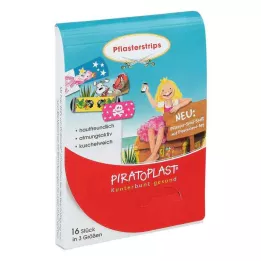 PIRATOPLAST Dívčí sádrové pásky 3 velikosti, 16 ks