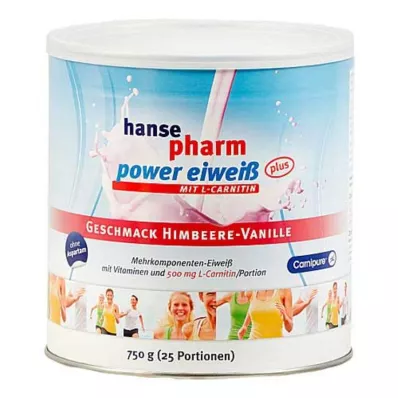 HANSEPHARM Power Protein plus Raspberry-Vanilla Plv., 750 g