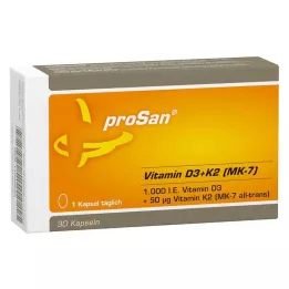 PROSAN Vitamin D3+K2 MK-7 kapslí, 30 ks