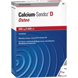 CALCIUM SANDOZ D Osteo 500 mg/1 000 I.U. Žvýkací tablety, 120 ks