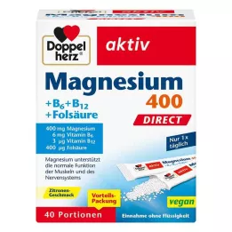 DOPPELHERZ Hořčík+B vitamíny DIRECT Pelety, 40 ks