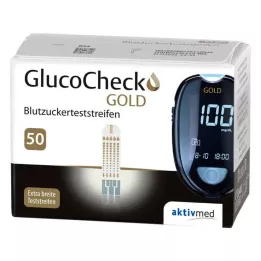 GLUCOCHECK GOLD Testovací proužky na glukózu v krvi, 50 ks