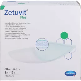 ZETUVIT Plus extra silný absorpční obklad, sterilní 20x40 cm, 10 ks