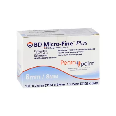 BD Micro-Fine + 8 jehel 0,25x8 mm, 100 ks