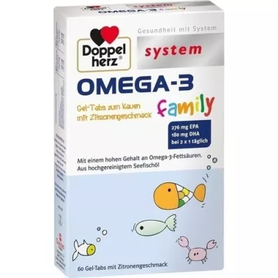 DOPPELHERZ Omega-3 gelové tablety rodinný systém, 60 ks