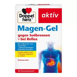 DOPPELHERZ Žaludeční gel proti pálení žáhy+pro reflux, 20 ks