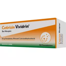 CETIRIZIN Vividrin 10 mg potahované tablety, 50 ks