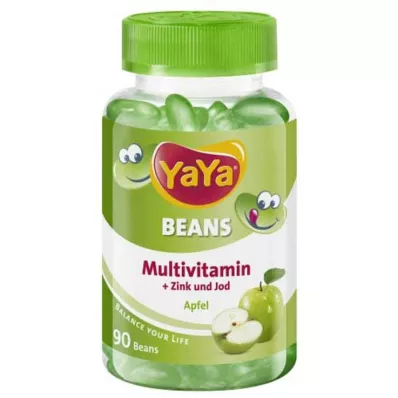 YAYA BEANS Jablečný zinek a jód Žvýkací potahované tablety, 90 ks