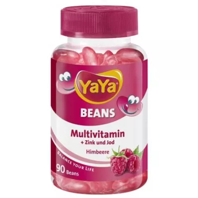 Yaya Beans Malina Zinek a jód žvýkačky, 90 ks