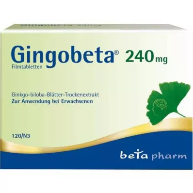 Gingobeta 240 mg potahované tablety, 120 ks
