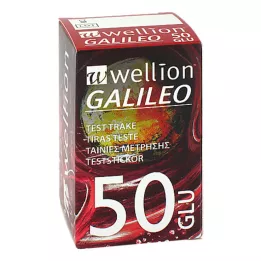 WELLION GALILEO Testovací proužky na glukózu v krvi, 50 ks