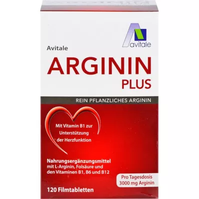ARGININ PLUS Vitamin B1+B6+B12+kyselina listová potahované tablety, 120 ks