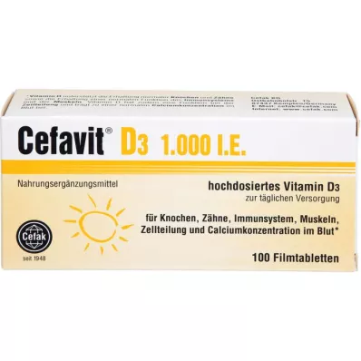 CEFAVIT D3 1 000 I.U. potahované tablety, 100 ks