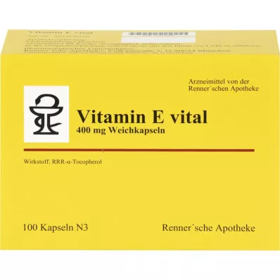 VITAMIN E VITAL 400 mg Rennersche Apotheke Soft C., 100 ks