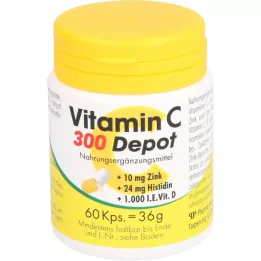 VITAMIN C 300 Depot+Zinek+Histidin+D Kapsle, 60 kapslí