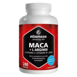 MACA Kapsle s vysokou dávkou 4:1 + L-arginin, 240 ks