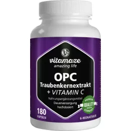 OPC TRAUBENKERNEXTRAKT kapsle s vysokou dávkou + vitamin C, 180 ks