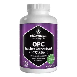 OPC TRAUBENKERNEXTRAKT kapsle s vysokou dávkou + vitamin C, 180 ks