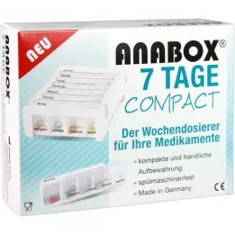 ANABOX Kompaktní dávkovač na 7denní týdenní dávkování bílý, 1 ks