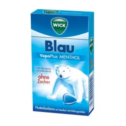 WICK BLAU Mentolové bonbóny bez cukru Clickbox, 46 g