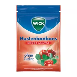 WICK Divoká třešeň &amp; Eukalyptové bonbony bez sáčku s cukrem, 72 g