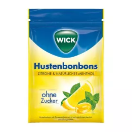WICK Citron &amp; přírodní mentolové bonbony bez sáčku cukru, 72 g