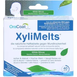 ORACOAT XyliMelts lepicí tablety jemně mátové, 40 ks