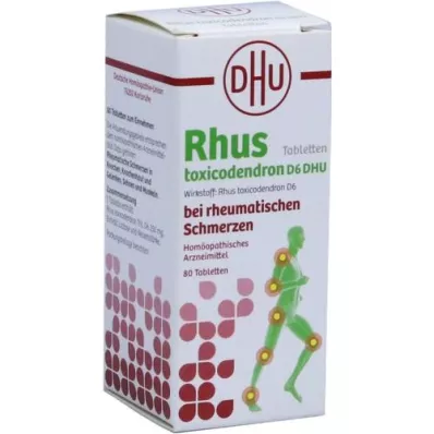 RHUS TOXICODENDRON D 6 Tabl.na revmatické bolesti, 80 ks