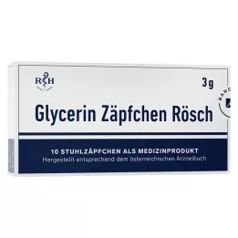 GLYCERIN ZÄPFCHEN Rösch 3 g proti zácpě, 10 ks