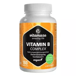 VITAMIN B COMPLEX veganské tablety s vysokou dávkou, 180 ks