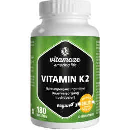 VITAMIN K2 200 μg vysokodávkované veganské tablety, 180 ks