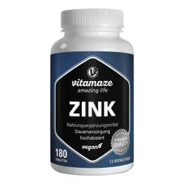 ZINK 25 mg veganské tablety s vysokou dávkou, 180 ks