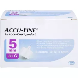 ACCU FINE sterilní jehly pro inzulínová pera 5 mm 31 G, 100 ks