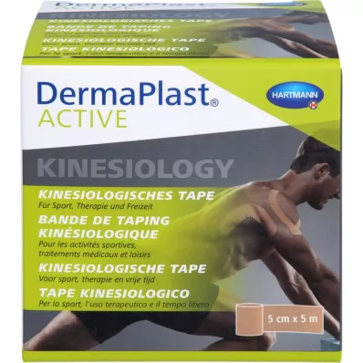 DERMAPLAST Active Kinesiology Tape 5 cmx5 m béžová, 1 ks