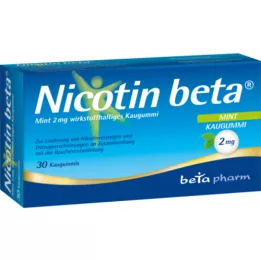 NICOTIN Žvýkačky beta Mint 2 mg účinné látky, 30 ks