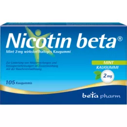 NICOTIN Žvýkačky beta Mint 2 mg účinné látky, 105 ks