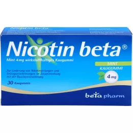 NICOTIN Žvýkačky beta Mint 4 mg účinné látky, 30 ks