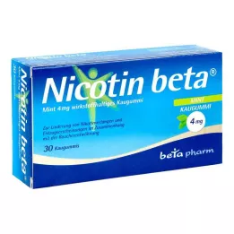 NICOTIN Žvýkačky beta Mint 4 mg účinné látky, 30 ks