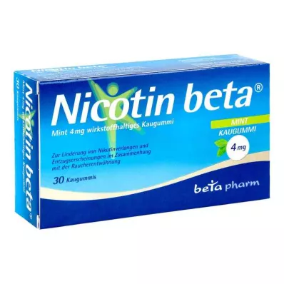 Nikotin Beta Mint 4 Mg aktivní žvýkačka (30 kusů)