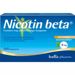 NICOTIN beta Fruitmint 4 mg žvýkačky s účinnou látkou, 105 ks