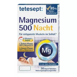 TETESEPT Hořčík 500 nočních tablet, 30 ks