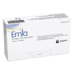 EMLA 25 mg/g + 25 mg/g krému + 12 náplastí Tegaderm, 5x5 g
