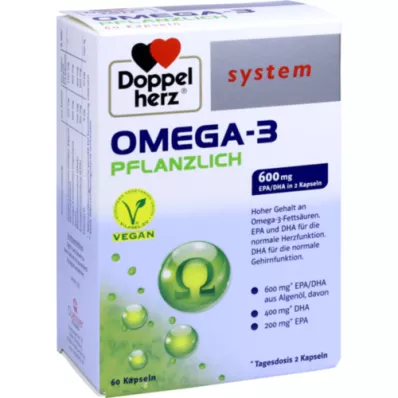 DOPPELHERZ Zeleninové kapsle systému Omega-3, 60 ks