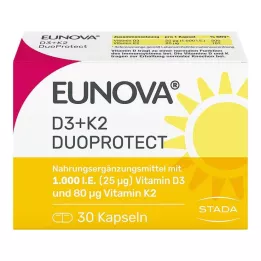 EUNOVA DuoProtect D3+K2 1000 I.E./80 μg Kapsle, 30 ks