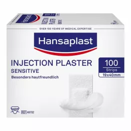 HANSAPLAST Citlivé injekční náplasti 1,9x4 cm, 100 ks