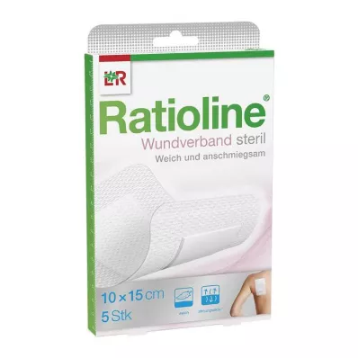 Ratioline obvaz na rány 15x10 cm sterilní, 5 ks