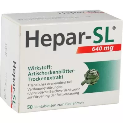 HEPAR-SL 640 mg potahované tablety, 50 ks