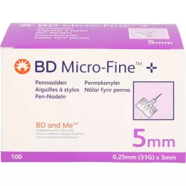 BD MICRO-FINE+ Jehly do pera 0,25x5 mm, 100 ks